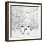 Gentoo Penguin in Winter Woodland with Snow-null-Framed Photographic Print