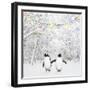 Gentoo Penguin in Winter Woodland with Snow-null-Framed Photographic Print