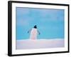 Gentoo Penguin on Snowline. Antarctica-Edwin Giesbers-Framed Photographic Print