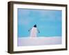 Gentoo Penguin on Snowline. Antarctica-Edwin Giesbers-Framed Photographic Print