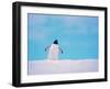 Gentoo Penguin on Snowline. Antarctica-Edwin Giesbers-Framed Photographic Print