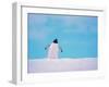 Gentoo Penguin on Snowline. Antarctica-Edwin Giesbers-Framed Photographic Print