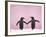 Gentoo Penguin Pair 'Holding Hands' in the Snow-null-Framed Photographic Print