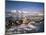 Gentoo Penguins on Wiencke Island, with Anvers Island in Distance, Antarctic Peninsula, Antarctica-Geoff Renner-Mounted Photographic Print