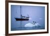 Gentoo Penguins Perching on Small Iceberg-Paul Souders-Framed Photographic Print