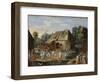 Gentry at a Peasant Dance in a Farmyard-Jan van Kessel-Framed Giclee Print