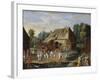 Gentry at a Peasant Dance in a Farmyard-Jan van Kessel-Framed Giclee Print