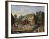 Gentry at a Peasant Dance in a Farmyard-Jan van Kessel-Framed Giclee Print