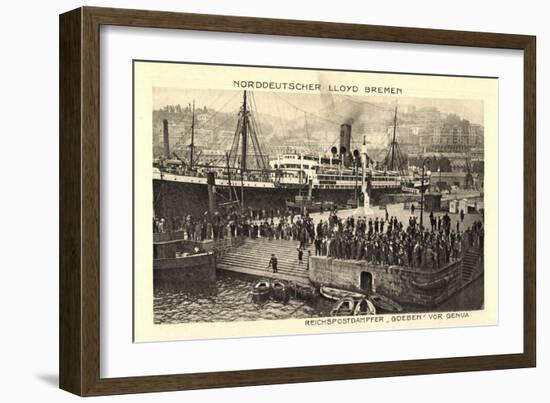 Genua, Norddeutscher Lloyd Bremen, Dampfer Goeben-null-Framed Giclee Print