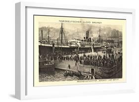 Genua, Norddeutscher Lloyd Bremen, Dampfer Goeben-null-Framed Giclee Print