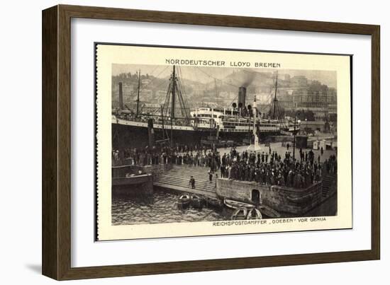 Genua, Norddeutscher Lloyd Bremen, Dampfer Goeben-null-Framed Giclee Print