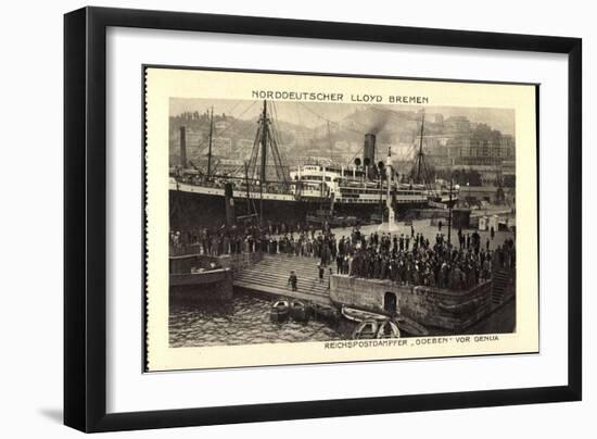 Genua, Norddeutscher Lloyd Bremen, Dampfer Goeben-null-Framed Giclee Print