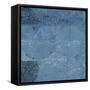 Geo Abstract Blue Hues-Denise Brown-Framed Stretched Canvas