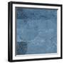 Geo Abstract Blue Hues-Denise Brown-Framed Art Print