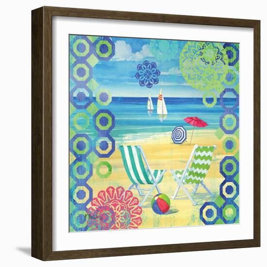 Geo Beach I-Paul Brent-Framed Art Print