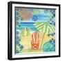 Geo Beach II-Paul Brent-Framed Art Print