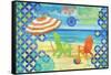 Geo Beach III-Paul Brent-Framed Stretched Canvas