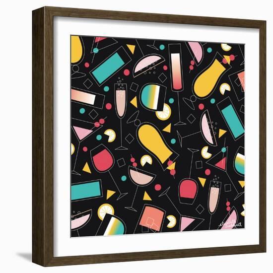 Geo Cocktails-Elizabeth Caldwell-Framed Giclee Print