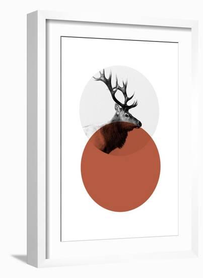 Geo Elk-Sisa Jasper-Framed Art Print