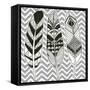 Geo Feathers IV Zentangle-Sara Zieve Miller-Framed Stretched Canvas