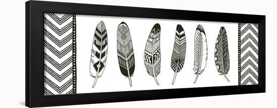 Geo Feathers V-Sara Zieve Miller-Framed Art Print