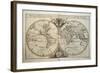 Geo-Hydrographic Map of the World-null-Framed Giclee Print