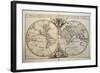 Geo-Hydrographic Map of the World-null-Framed Giclee Print