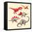 Geo Saurs-Michael Buxton-Framed Stretched Canvas