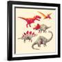 Geo Saurs-Michael Buxton-Framed Art Print