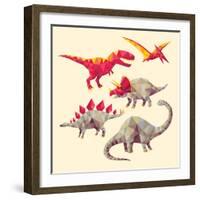 Geo Saurs-Michael Buxton-Framed Art Print