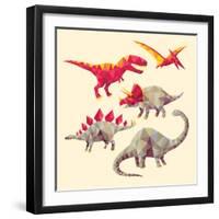 Geo Saurs-Michael Buxton-Framed Art Print