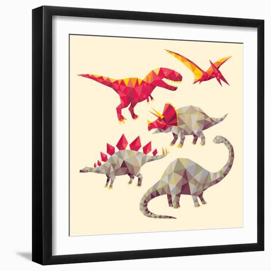 Geo Saurs-Michael Buxton-Framed Art Print