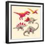 Geo Saurs-Michael Buxton-Framed Art Print