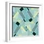 Geo Stripes in Pale Teal-Lanie Loreth-Framed Art Print