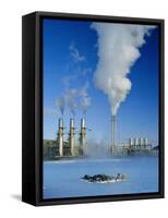 Geo Thermal Power Plant in Svartsengi (Black Field) Area, Iceland-Robert Francis-Framed Stretched Canvas