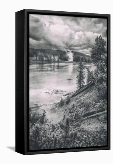 Geo Thermal Riverside Scene, Yellowstone River-Vincent James-Framed Stretched Canvas