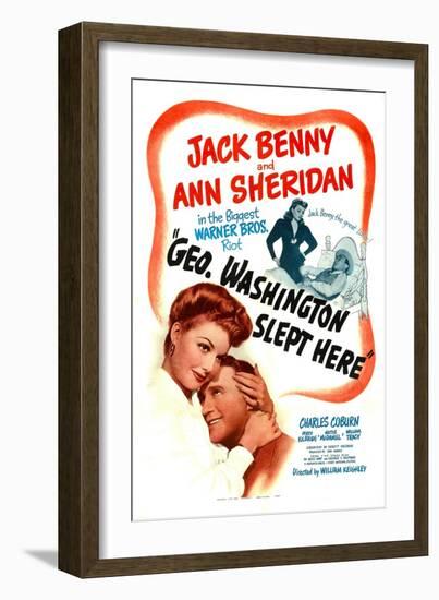 Geo. Washington Slept Here-null-Framed Art Print