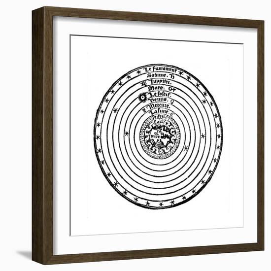 Geocentric or Earth-Centred System of the Universe, 1528-null-Framed Giclee Print