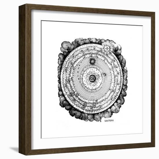 Geocentric or Earth-Centred Universe, C1617-null-Framed Giclee Print