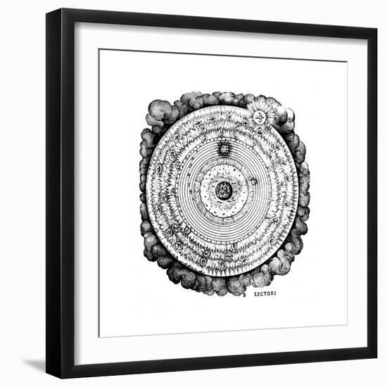 Geocentric or Earth-Centred Universe, C1617-null-Framed Giclee Print