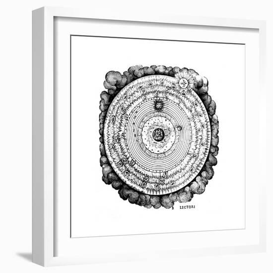 Geocentric or Earth-Centred Universe, C1617-null-Framed Giclee Print