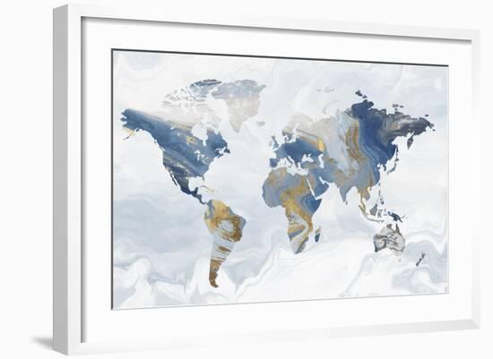 Geode Map-Eva Watts-Framed Art Print