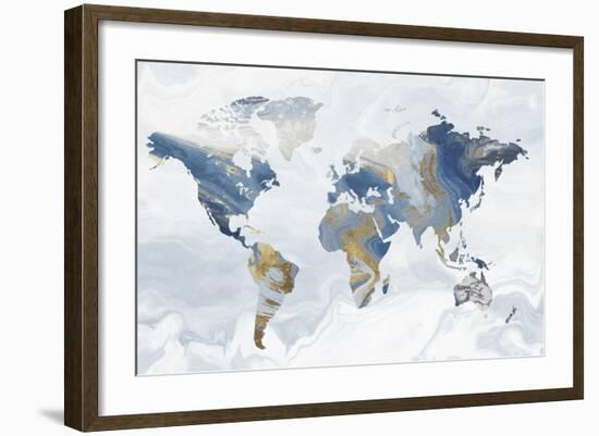 Geode Map-Eva Watts-Framed Art Print