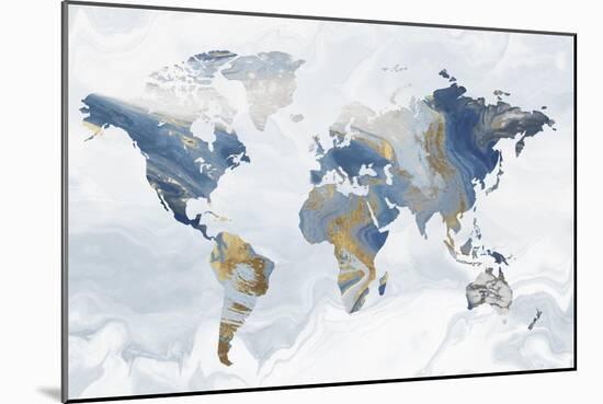 Geode Map-Eva Watts-Mounted Art Print