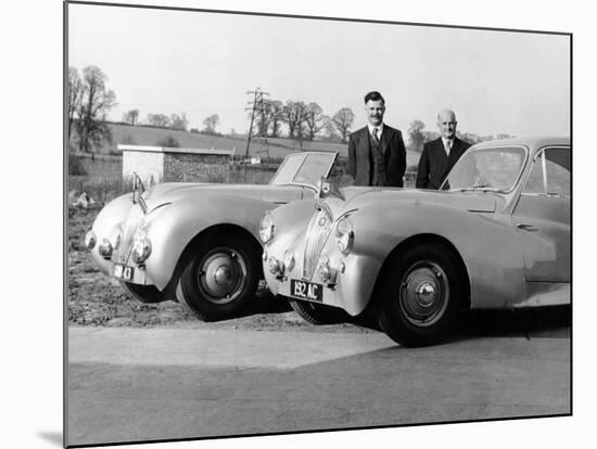 Geoff Healey (On the Lef), and Donald Healey, Late 1940S-null-Mounted Photographic Print