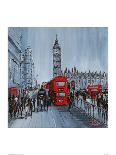 Red Bus, London-Geoff King-Mounted Giclee Print