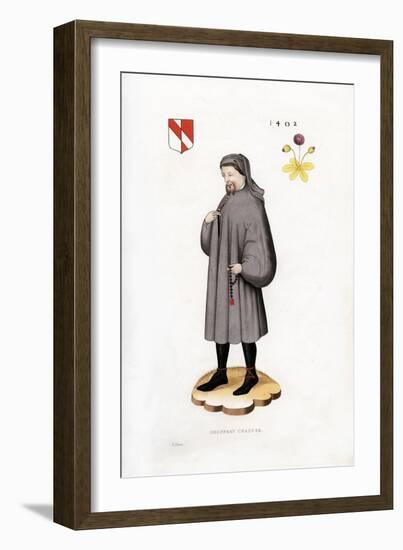 Geoffrey Chaucer, 1402-Henry Shaw-Framed Giclee Print