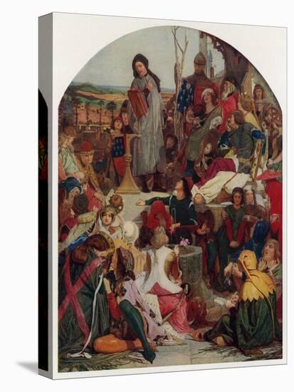 Geoffrey Chaucer at the Court of King Edward III of England-Ford Madox Brown-Stretched Canvas