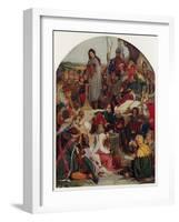 Geoffrey Chaucer at the Court of King Edward III of England-Ford Madox Brown-Framed Giclee Print