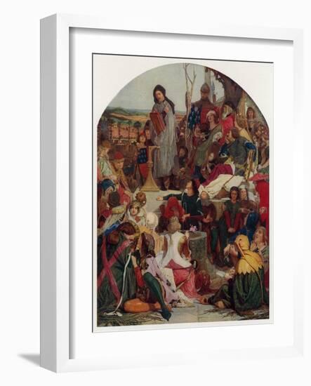 Geoffrey Chaucer at the Court of King Edward III of England-Ford Madox Brown-Framed Giclee Print